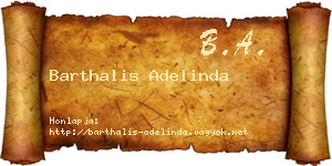 Barthalis Adelinda névjegykártya